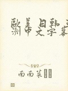 欧美 日韩 亚洲中文字幕
