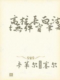 高校长白沽txt无弹窗笔趣阁封面