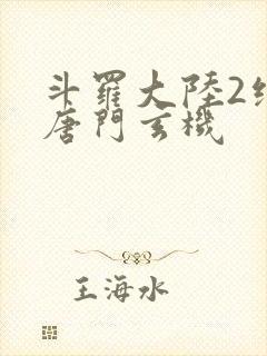 斗罗大陆2绝世唐门玄机封面