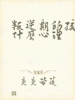 叛逆期的孩子是什么心理