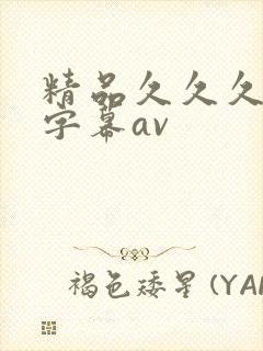 精品久久久中文字幕av