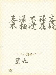 春深不归客清梦不相逢在线阅读免费