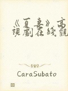 《夏妻》高清电视剧在线观看全集