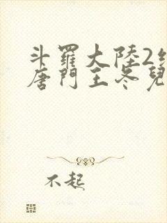 斗罗大陆2绝世唐门王冬儿的身份