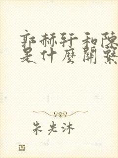 郭赫轩和陈芷琰是什么关系