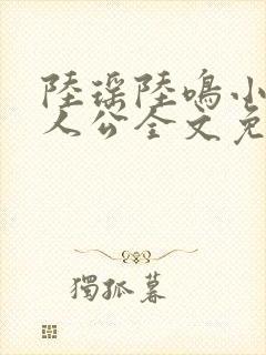 陆瑶陆鸣小说主人公全文免费阅读笔趣阁