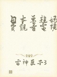 日本单亲妈妈免费观看电视剧大全封面