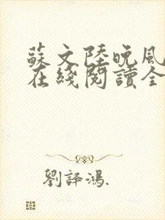 苏文陆晚风小说在线阅读全文