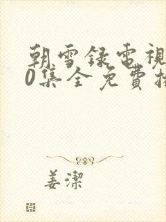 朝雪录电视剧40集全免费播放封面