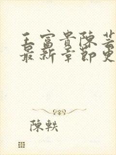 王富贵陈芸小说最新章节更新时间