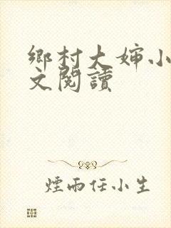 乡村大婶小说全文阅读