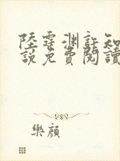 陆霆渊许知知小说免费阅读最新章节封面