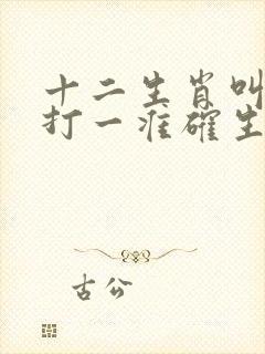 十二生肖叫老大打一准确生肖