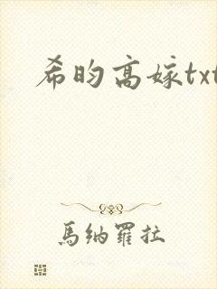 希昀高嫁txt
