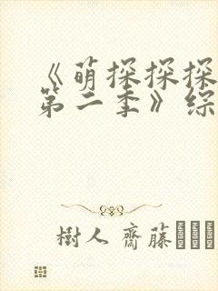 《萌探探探案 第二季》综艺