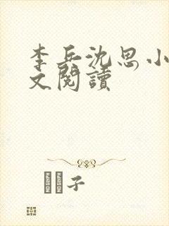 李兵沈思小说全文阅读