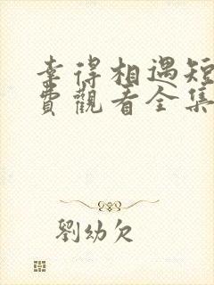 幸得相遇短剧免费观看全集高清版