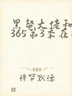 黑帮大佬和我的365第3季在线观看