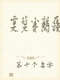 雪莉小说在线全文免费阅读笔趣阁封面