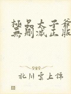 极品太子爷小说无删减正版在线阅读