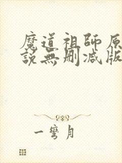 魔道祖师原著小说无删减版封面