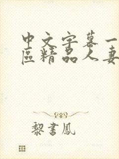 中文字幕一区二区精品人妻