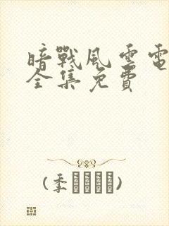 暗战风云电视剧全集免费封面