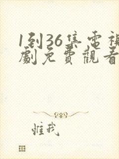 1到36集电视剧免费观看35集