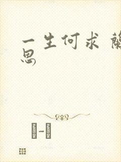 一生何求 兰思思