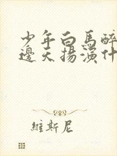 少年白马醉春风边天扬演什么