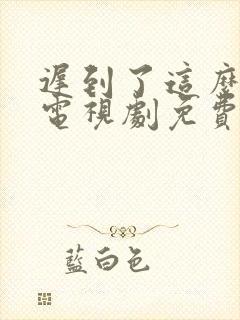 迟到了这么多年电视剧免费观看在线全集