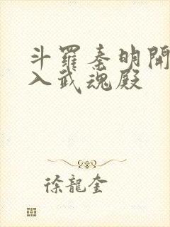 斗罗秦明开局加入武魂殿封面