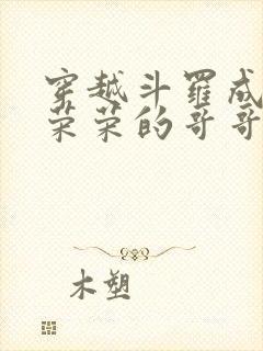 穿越斗罗成为宁荣荣的哥哥