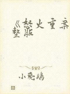 《怒火重案》完整版封面