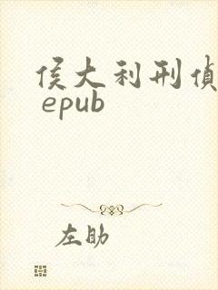 侯大利刑侦笔记 epub