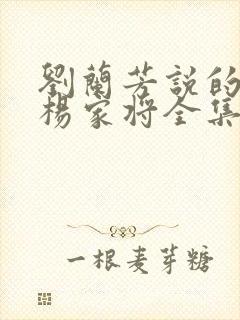 刘兰芳说的评书杨家将全集封面