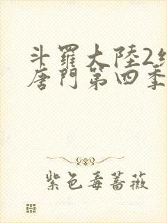 斗罗大陆2绝世唐门第四季动漫封面