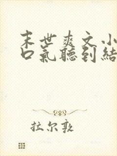 末世爽文小说一口气听到结局封面