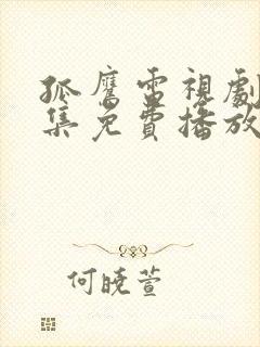 孤鹰电视剧40集免费播放封面