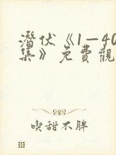 潜伏《1—40集》免费观看