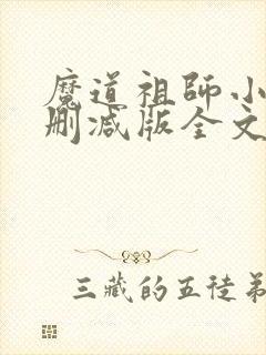 魔道祖师小说无删减版全文笔趣阁