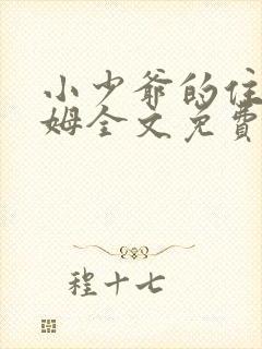 小少爷的住家保姆全文免费阅读全文笔趣阁