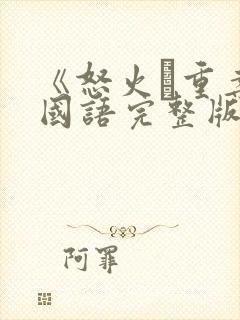《怒火·重案》国语完整版