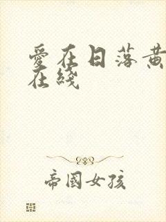 爱在日落黄昏时在线