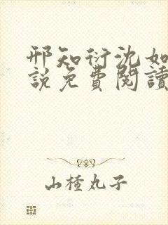 邢知衍沈如霜小说免费阅读最新章节