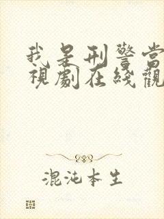 我是刑警当道电视剧在线观看免费封面