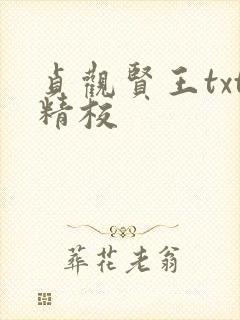 贞观贤王txt精校封面