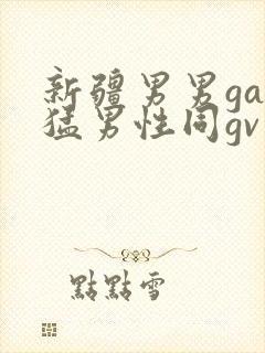 新疆男男gay猛男性同gv