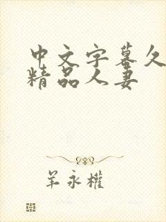 中文字幕久久久精品人妻