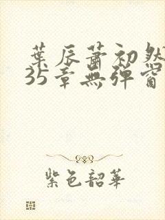 叶辰萧初然9935章无弹窗